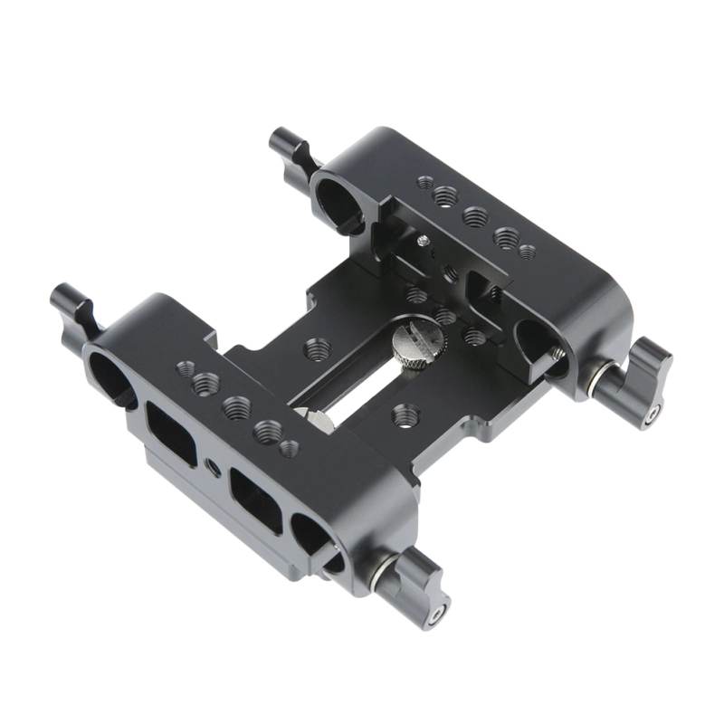 NICEYRIG Tripod Mounting Plate with 15mm Rod Clamp Railblock for Rod Support/Dslr Rig Cage