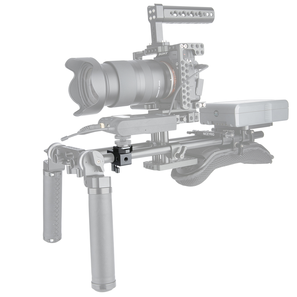 Matériel Vidéo Professionnel Collier De Serrage NICEYRIG Double Tige 15mm - Pour épaule Rig S485 S483 Accessoire épaule Rig Caméra