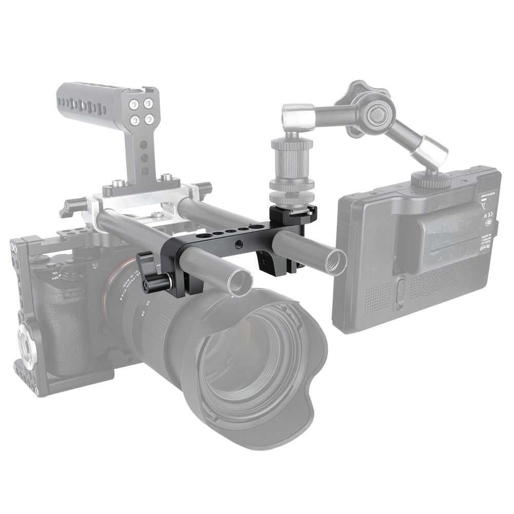 NICEYRIG 15mm Rod Clamp with Cold Shoe mount Adapter