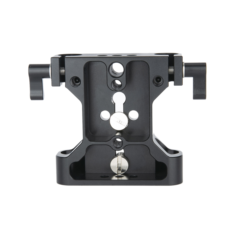 NICEYRIG Multipurpose Camera Base Plate with Rod Rail Clamp for DSLR Rig 15mm Rod Rail Support System