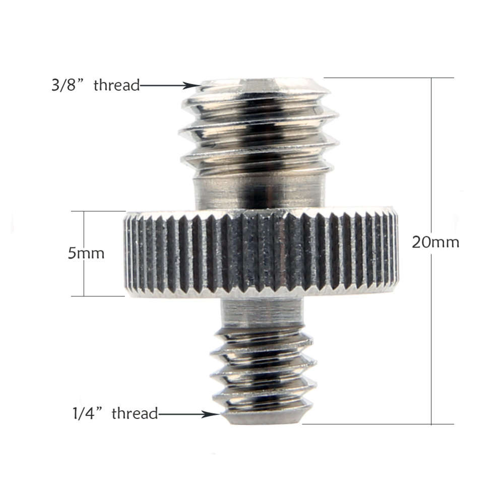 NICEYRIG 1/4"-20 to 3/8"-16 Tripod Screw Adapter Standard Tripod Mounting Thread Screw Converter