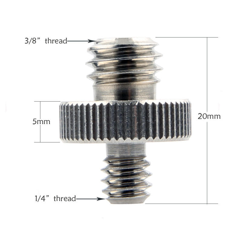 NICEYRIG 1/4&quot;-20 to 3/8&quot;-16 Tripod Screw Adapter Standard Tripod Mounting Thread Screw Converter