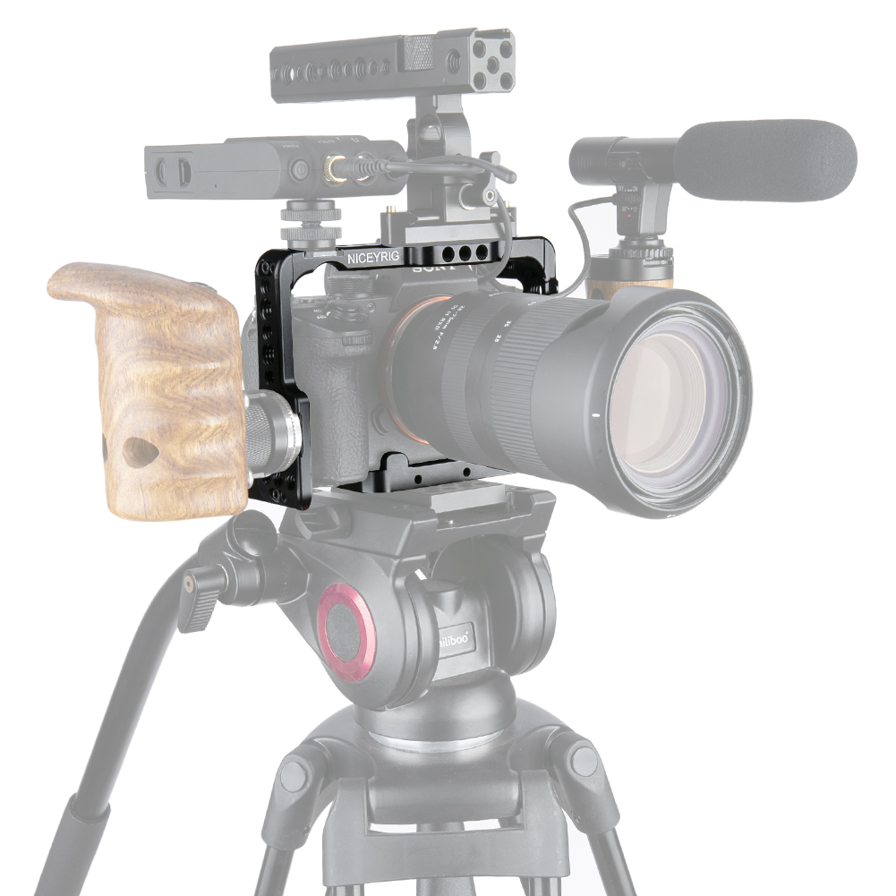 NICEYRIG Cage for Sony A7RIV/A7M3/Aette 7III /A7RIII/ A7II/ A7RIII/ A7RIV/ A7SII/ A9/ A9II/A7M4/A7IV Camera with HDMI Lock Cable Clamp