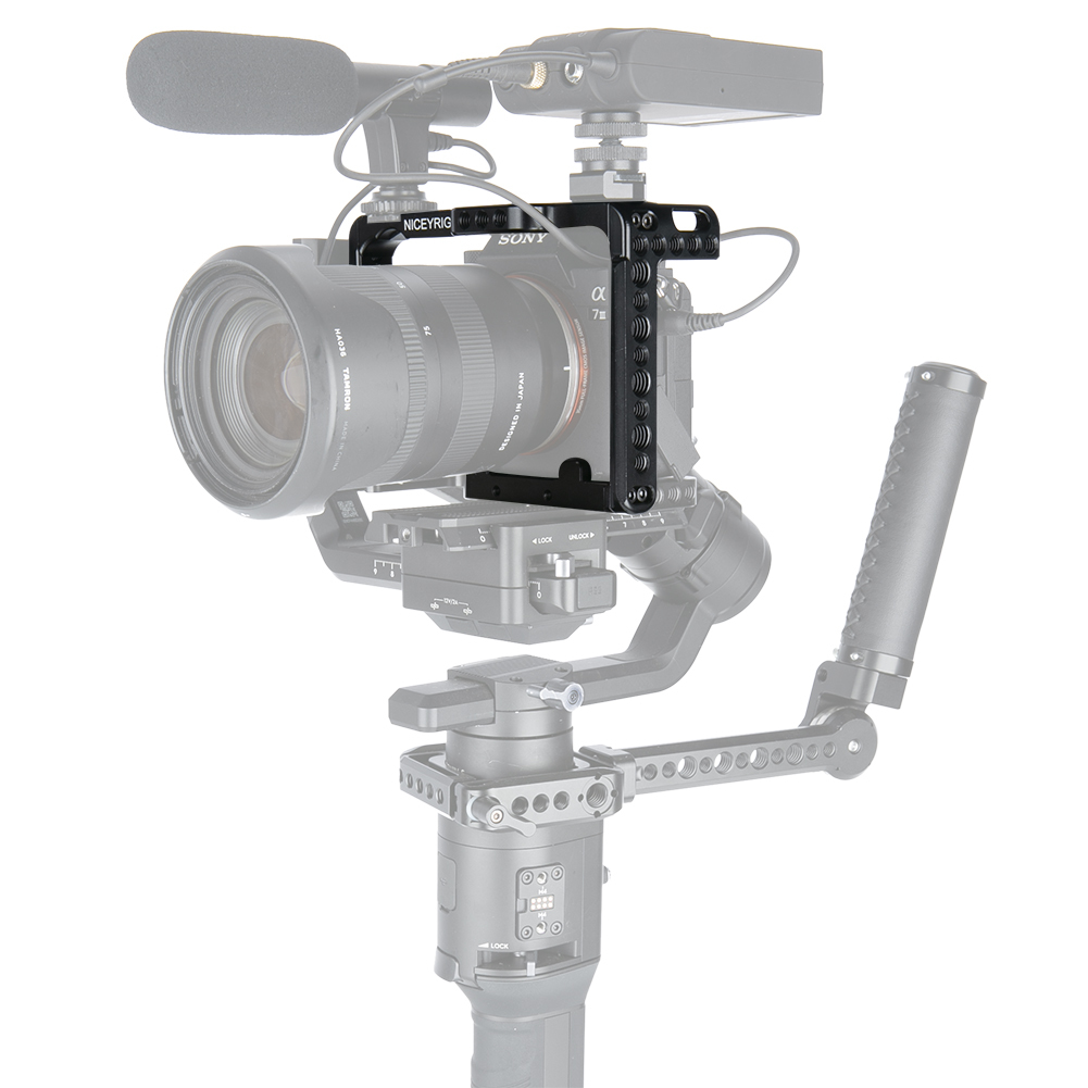 NICEYRIG Cage for Sony A7RIV/A7M3/Aette 7III /A7RIII/ A7II/ A7RIII/ A7RIV/ A7SII/ A9/ A9II/A7M4/A7IV Camera with HDMI Lock Cable Clamp