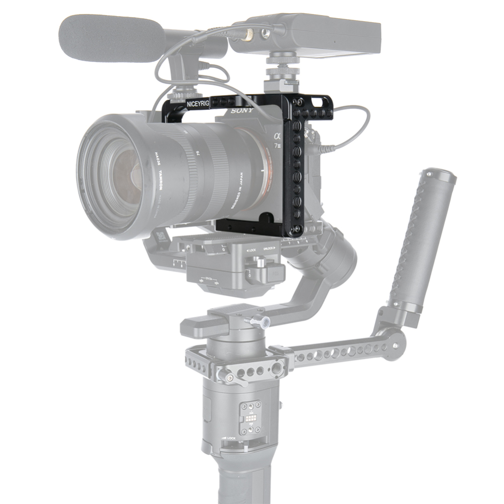 NICEYRIG Cage for Sony A7RIV/A7M3/Aette 7III /A7RIII/ A7II/ A7RIII/ A7RIV/ A7SII/ A9/ A9II/A7M4/A7IV Camera with HDMI Lock Cable Clamp