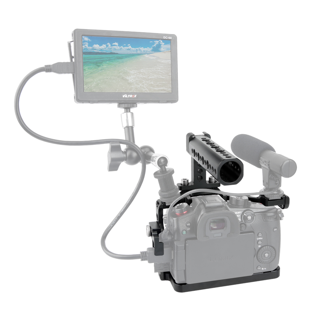 Niceyrig Camera Cage for Panasonic LUMIX GH5M2/GH5II/GH5/GH5S/G9 with Top Cheese Handle