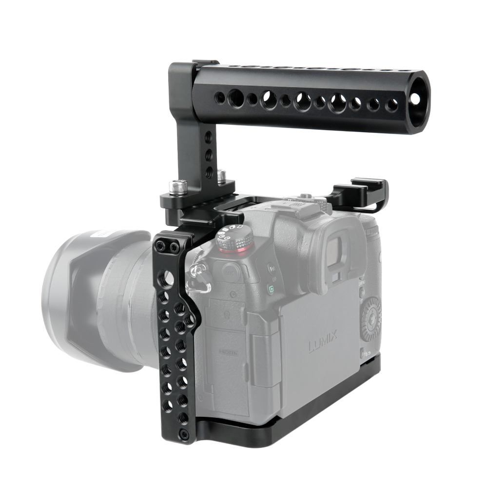 Niceyrig Camera Cage for Panasonic LUMIX GH5M2/GH5II/GH5/GH5S/G9 with Top Cheese Handle