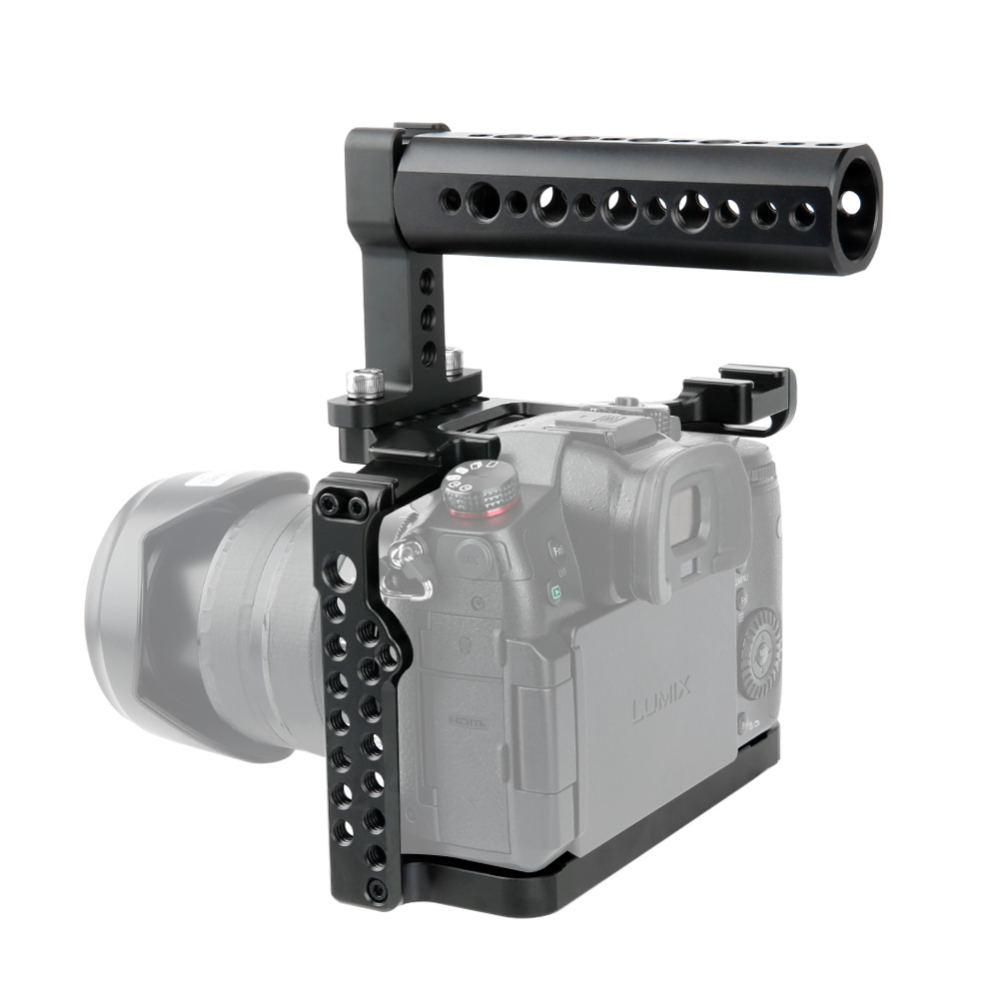 Niceyrig Camera Cage for Panasonic LUMIX GH5M2/GH5II/GH5/GH5S/G9 with Top Cheese Handle