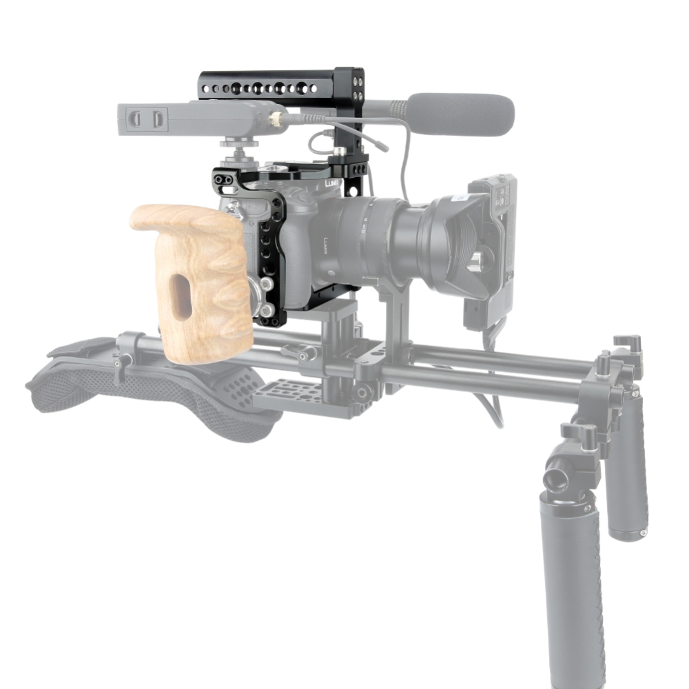 Niceyrig Camera Cage for Panasonic LUMIX GH5M2/GH5II/GH5/GH5S/G9 with Top Cheese Handle