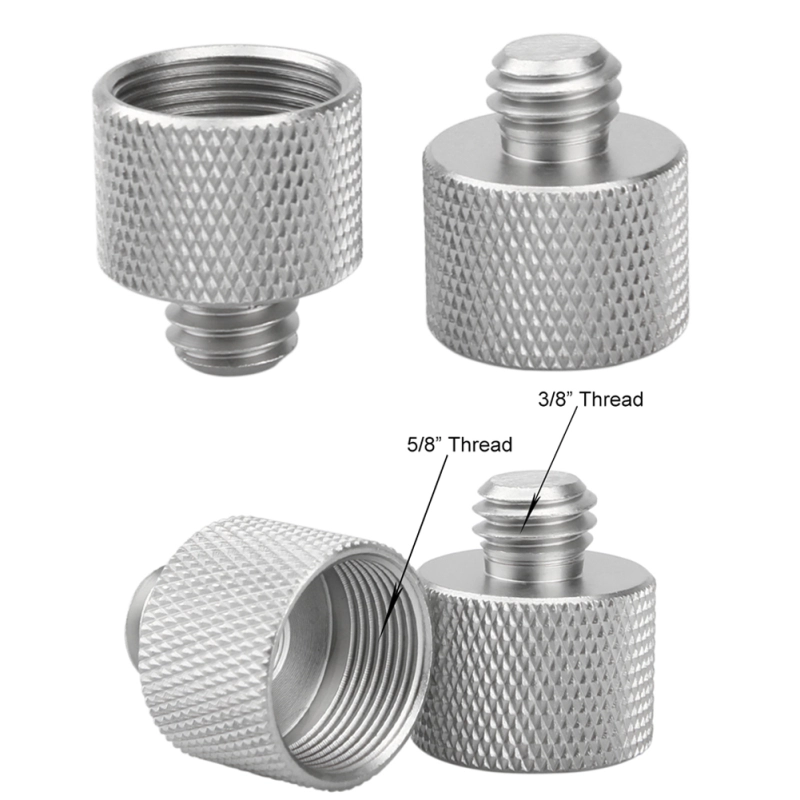 NICEYRIG Thread Adapter Microphone Screw, 3/8 Inch Male to 5/8 Inch