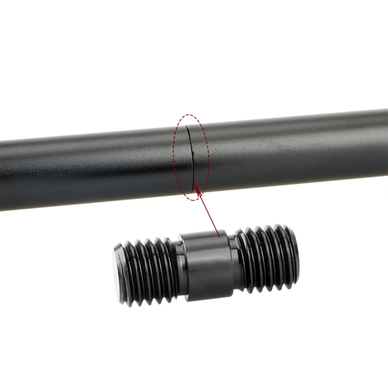 Niceyrig 15mm Rod (20 Inch) with M12 Thread Cap Rod Connector for 15mm Shoulder Pad Rig Support System