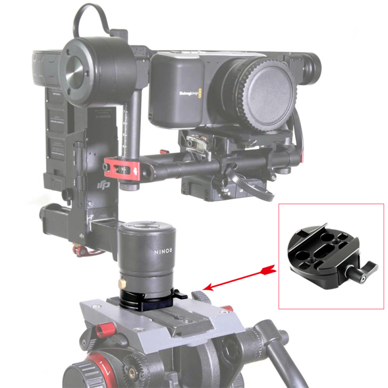 Niceyrig 1/4&quot; 3/8&quot; threaded holes QR Camera Mount for Ronin M MX Gimbal Stabilizer Tripod Video System