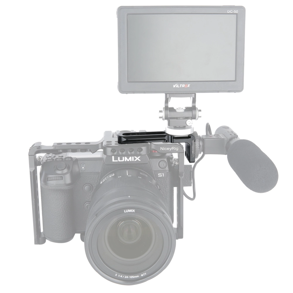 NICEYRIG NATO Rail To Cold Shoe Mount Adapter - For Microphone, Light On Camera Cages