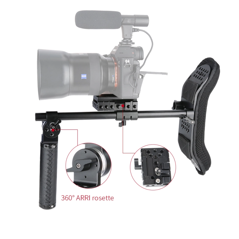 Niceyrig One Hand Grip 360° Adjustable Chest Stabilizer Support System for DSLR Cameras &amp; Mirrorless Cameras