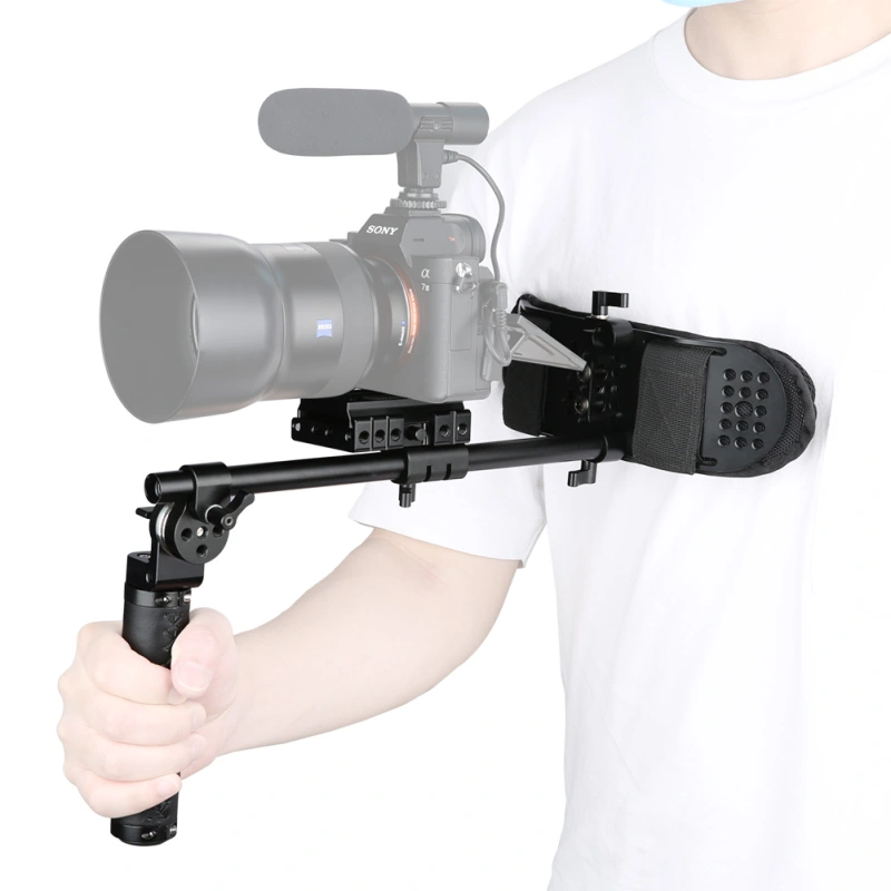 Niceyrig One Hand Grip 360° Adjustable Chest Stabilizer Support System for DSLR Cameras &amp; Mirrorless Cameras