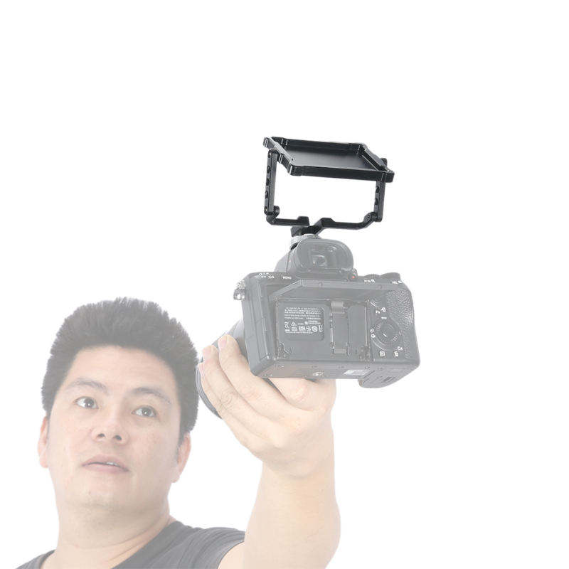 UURig Vlog Selfie Flip Screen for Mirrorless Camera for Sony A7R3 A7III  A7II A6000/A6300/A6500 Cold Shoe Bracket Microphone Mount for Fujifilm XT3