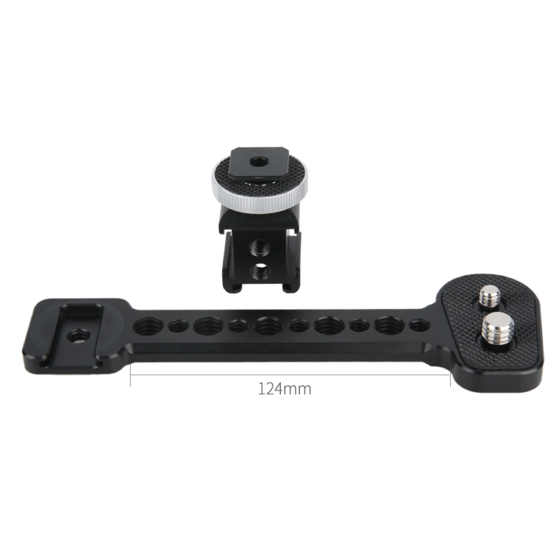 Niceyrig Side Extension Plate with Three Side Cold Shoe Mounts for DJI RS3/RS3 Pro/Ronin-S/Ronin-SC/RS2/RSC2/Zhiyun Crane2/Crane V2/Weebill /MOZA