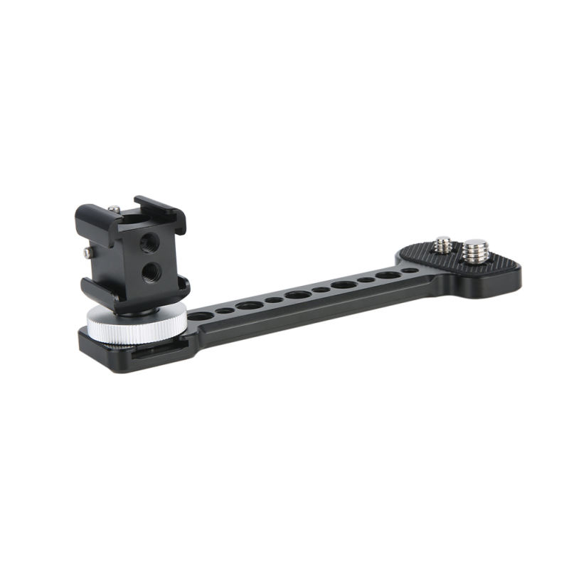 Niceyrig Side Extension Plate with Three Side Cold Shoe Mounts for DJI RS3/RS3 Pro/Ronin-S/Ronin-SC/RS2/RSC2/Zhiyun Crane2/Crane V2/Weebill /MOZA