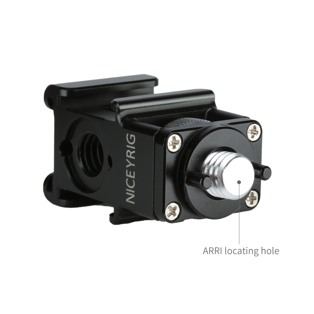 Niceyrig Cold Shoe Adaptor with Arri Locating Pins