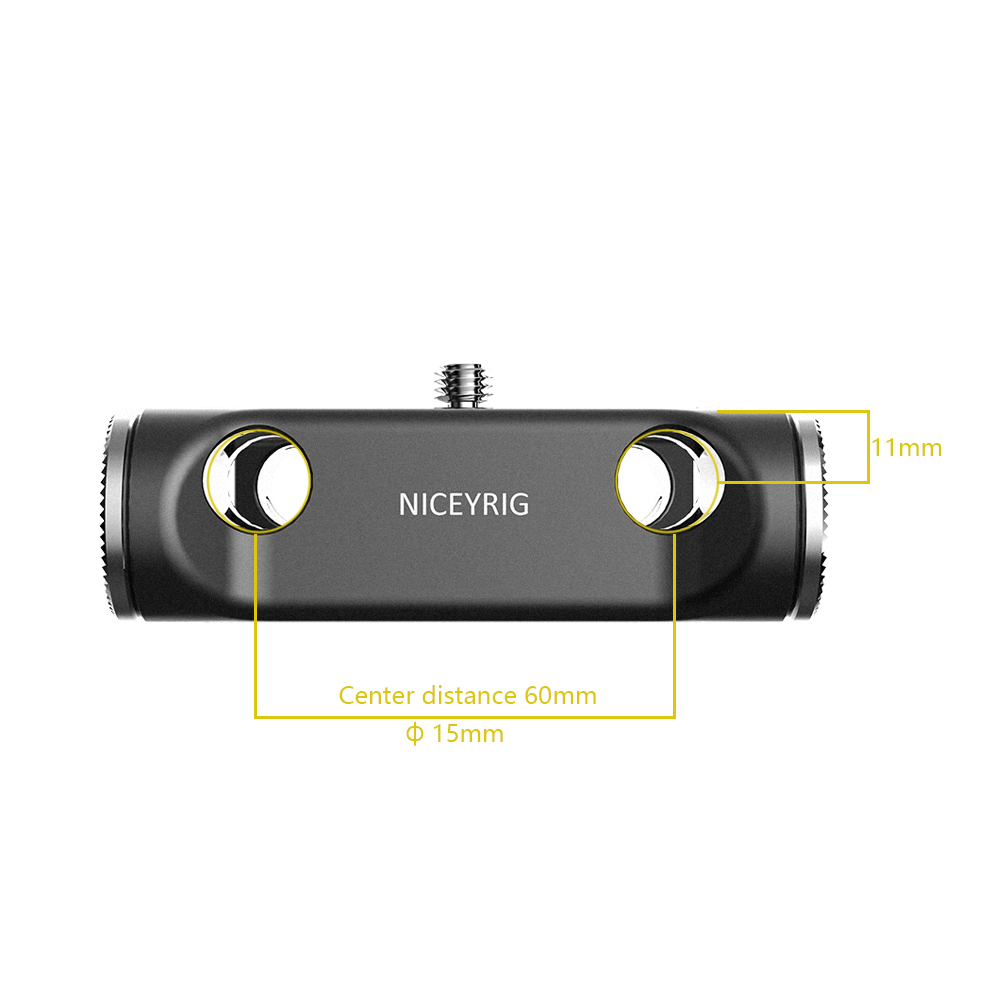 Niceyrig Base Plate with Arri Rosette Mounts & 15mm Rod Clamp for Cannon C100/C300/C500 Sony FS7/FS5/FS9 Red DSMC2 Kinefinity Cinema Camera