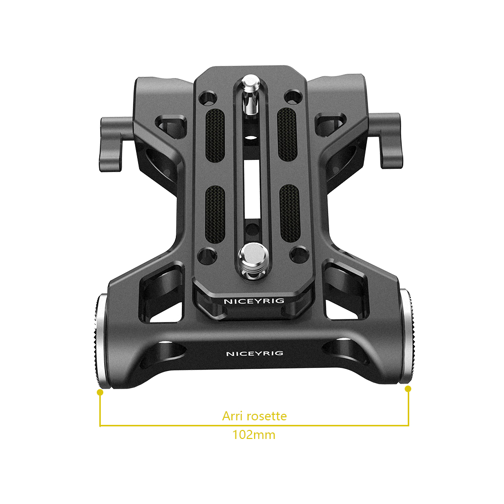 Niceyrig Riser Baseplate with Arri Rosette & 15mm Rod Clamp for