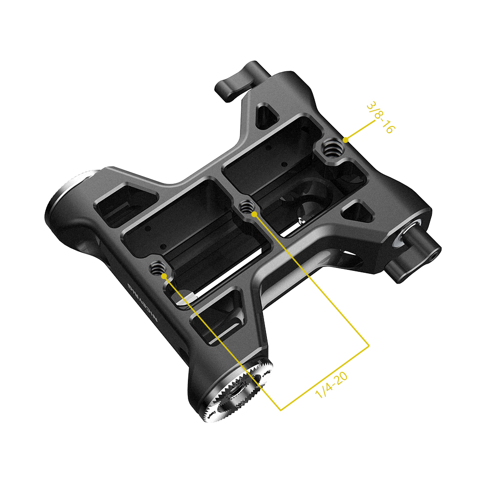 Niceyrig Riser Baseplate with Arri Rosette & 15mm Rod Clamp for Cannon C100/C300/C500 Sony FS7/FS5/FS9 Red DSMC2 Kinefinity Cinema Camera