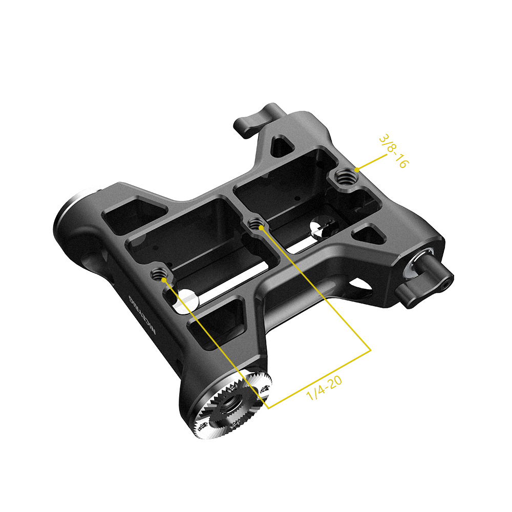 Niceyrig Base Plate with Arri Rosette Mounts & 15mm Rod Clamp for Cannon C100/C300/C500 Sony FS7/FS5/FS9 Red DSMC2 Kinefinity Cinema Camera