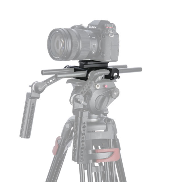 Niceyrig Riser Baseplate with Arri Rosette &amp; 15mm Rod Clamp for Cannon C100/C300/C500 Sony FS7/FS5/FS9 Red DSMC2 Kinefinity Cinema Camera