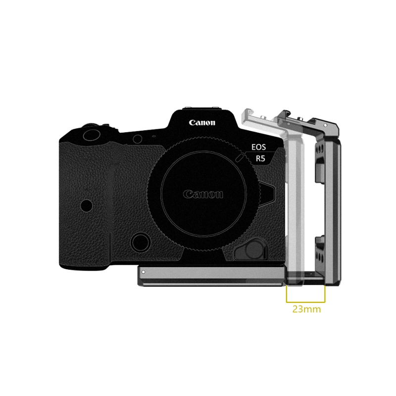 Niceyrig L-bracket for Canon EOS R5/R6 with Cold Shoe Mount