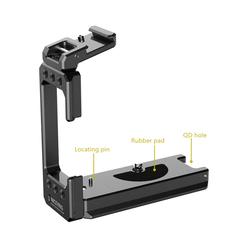 Niceyrig L-bracket for Canon EOS R5/R6 with Cold Shoe Mount