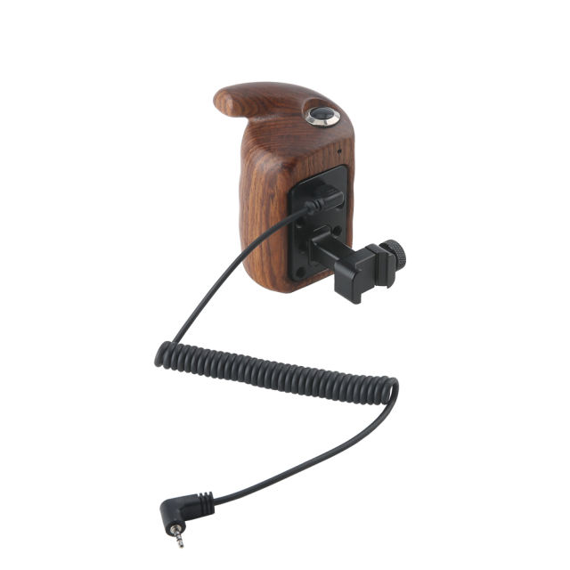 Niceyrig Left Side Wooden Handle Grip with Video Record Start/Stop Remote Trigger for Fujifilm XT-4/XT-3/XT-2