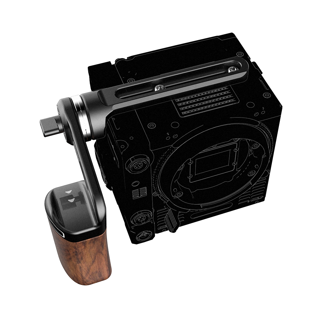 NICEYRIG Poignée En Bois Côté Droit Avec Rosace De Fixation