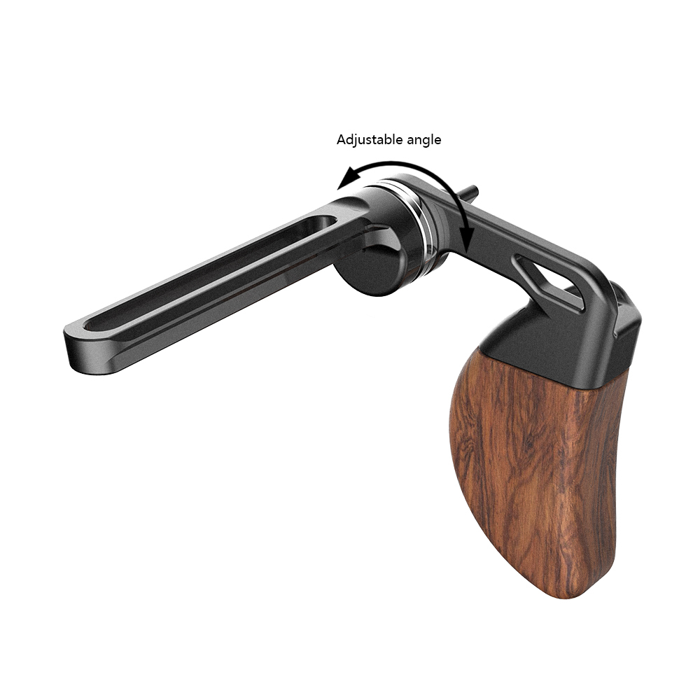 Niceyrig Side Wooden Handle (Left) with Arri Rosette Mount Top Nato Rail for RED DSMC2/Weapon/Epic-w/Scarlet-w/Raven/Kinefinity (MAVO/MAVO-LF/MAVO 6K)