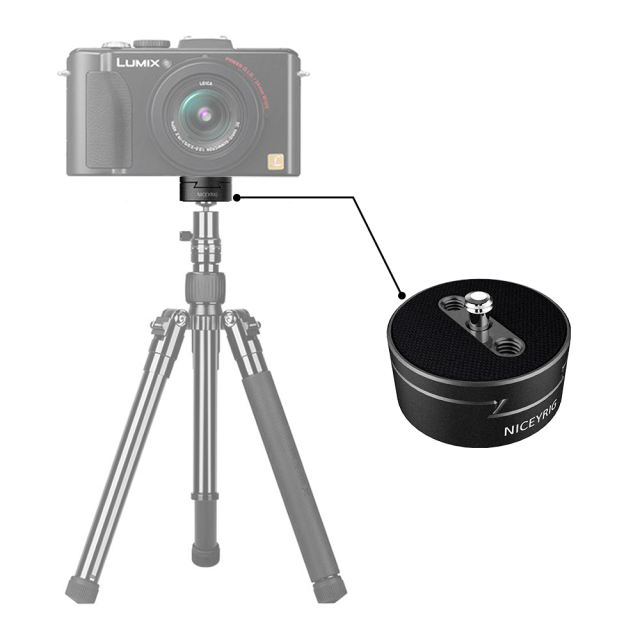 Niceyrig Slider Lock Camera Quick Release Plate Mount Device 1/4&quot;-20 Adapter for Tripod, Stabilizer Gimbal, Wireless Video Transmission