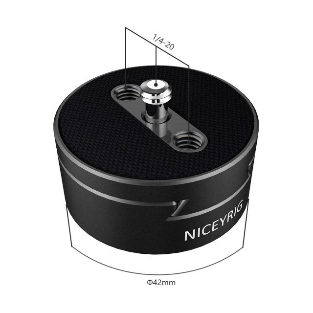 Niceyrig Slider Lock Camera Quick Release Plate Mount Device 1/4&quot;-20 Adapter for Tripod, Stabilizer Gimbal, Wireless Video Transmission