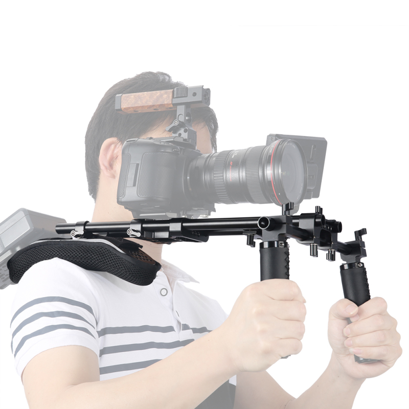 NICEYRIG Steady Shoulder Mount/Shoulder Pad for Video Camcorder Camera  DV/DC Support System DSLR Rig (15mm Railblock)