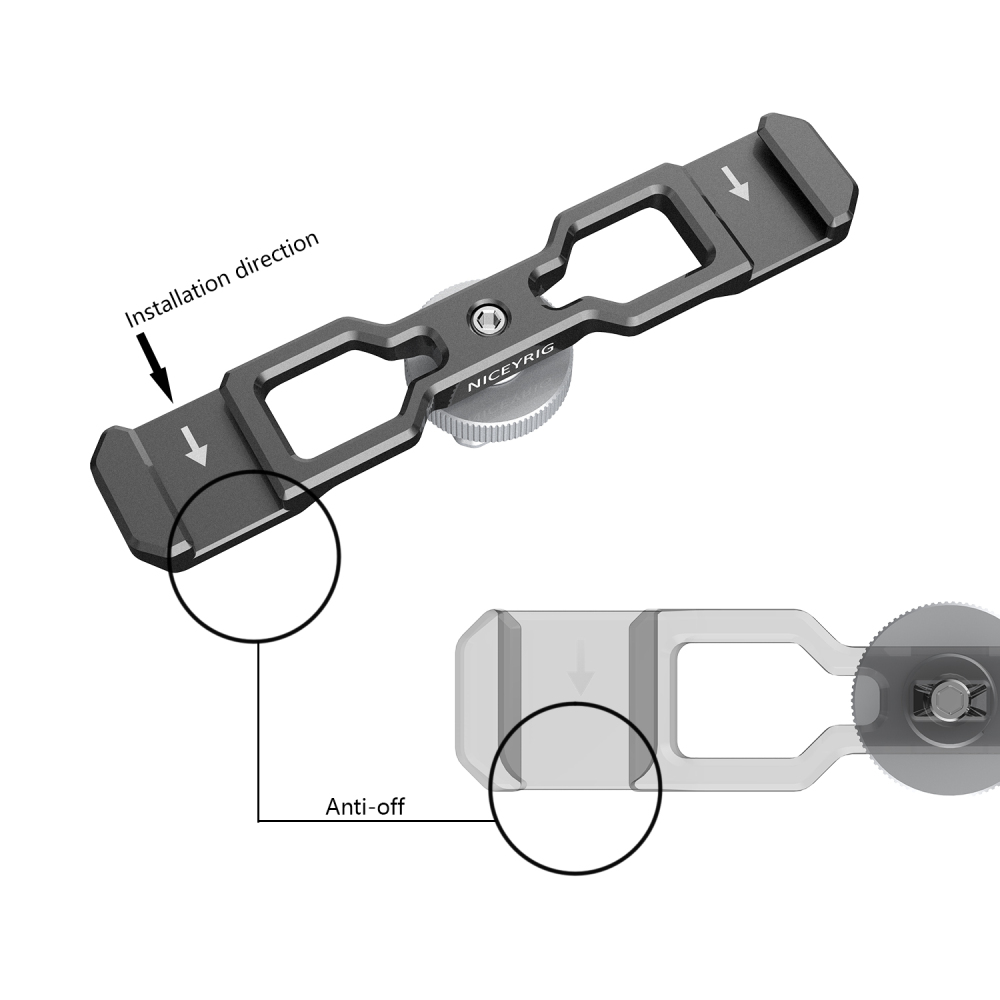 Niceyrig Dual Cold Shoe Mounts Bracket