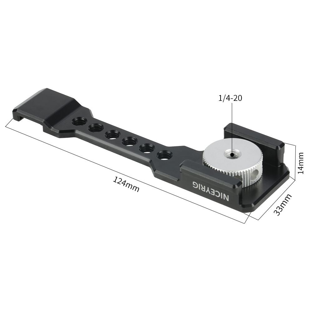 Niceyrig Cold Shoe Mount Bracket with Arca - Swiss Dovetail