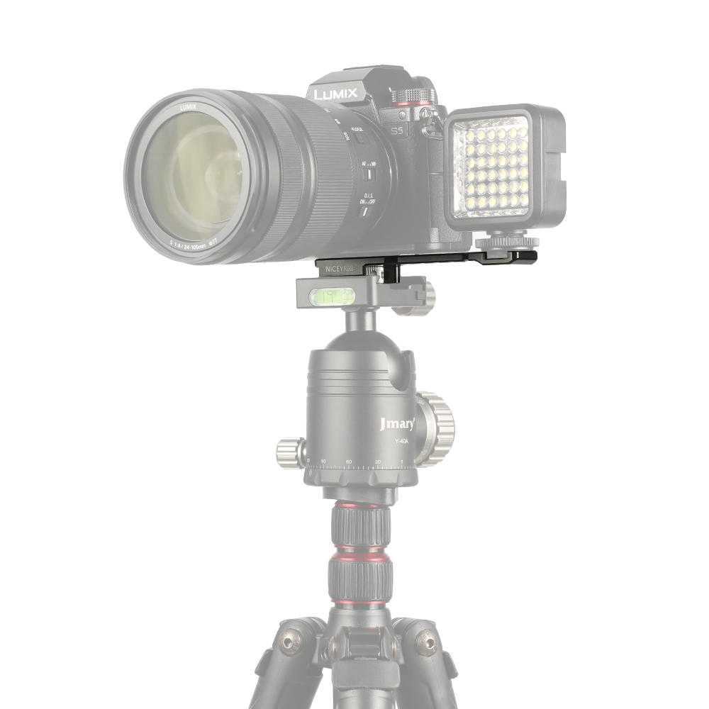 Niceyrig Cold Shoe Mount Bracket with Arca - Swiss Dovetail