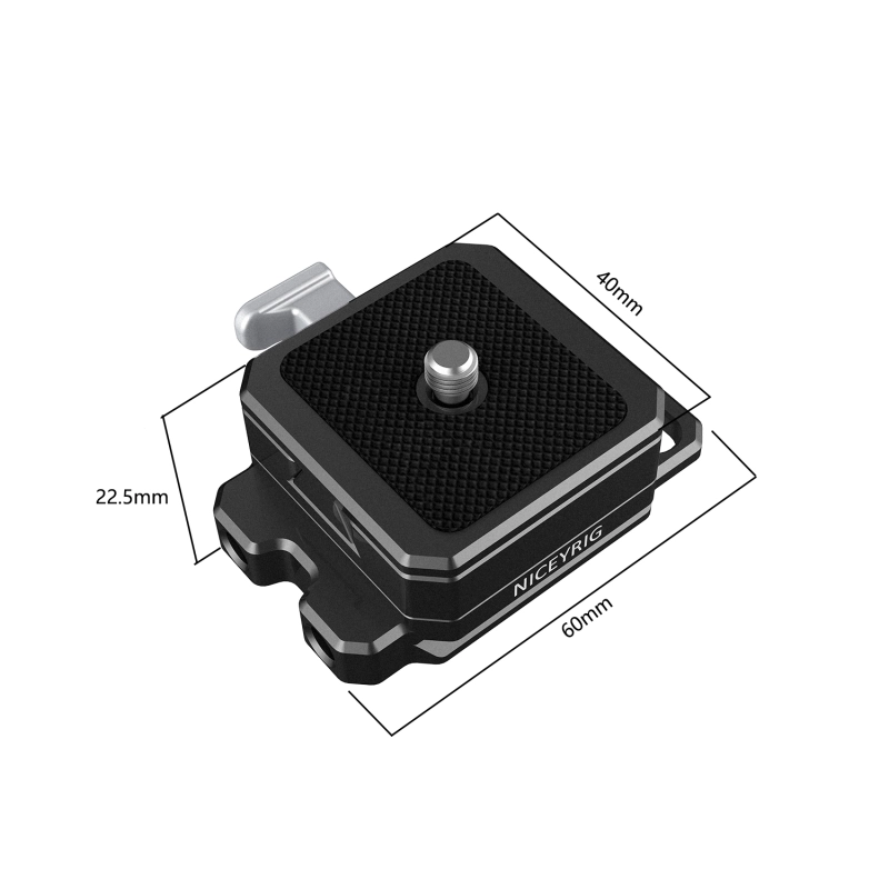 Niceyrig Universal Mini V-Mount Plate with Stainless Steel Buckle