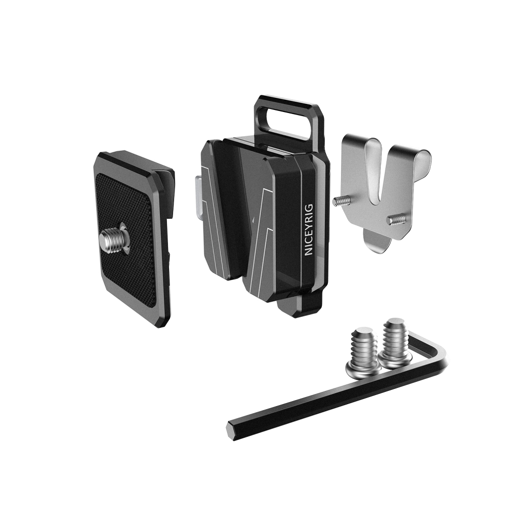 Niceyrig Universal Mini V-Mount Plate with Stainless Steel Buckle