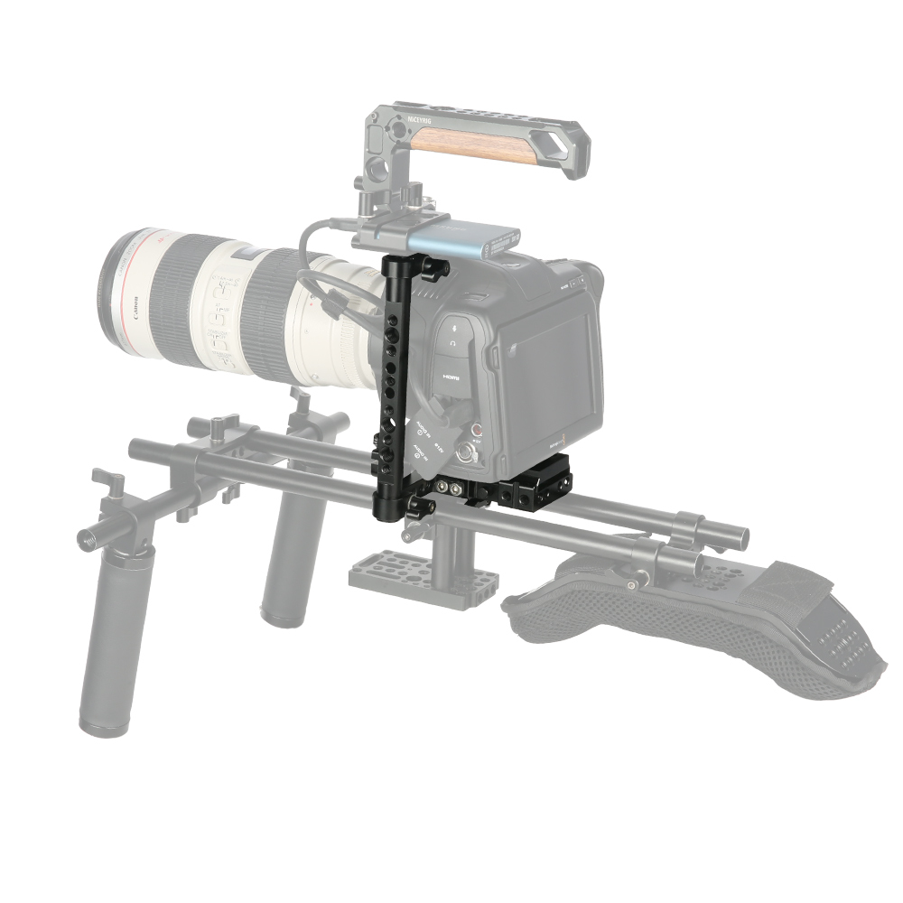 Niceyrig Half Camera Cage Kit with Manfrotto Base Plate for Blackmagic Pocket Cinema Camera 6K Pro