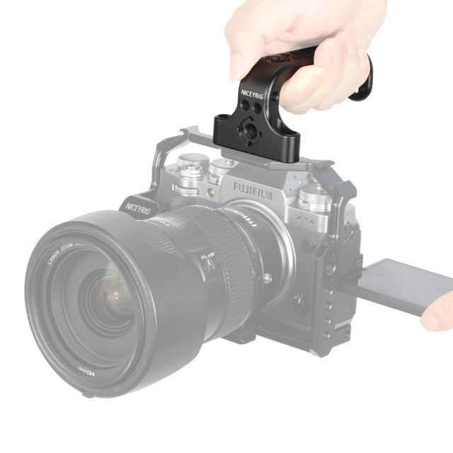 Niceyrig Screws (1/4&quot;-20) Top Handle for Sony FX3 Camera/RED DSMC2/Weapon/Epic-W/Scarlet-W/Raven Cinema Camera