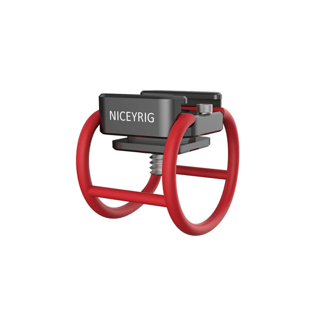 Niceyrig Cold Shoe Mounts with Rubber Bands & Cold Shoe Adaptor for Microphone/Monitor/LED Lights Bracket