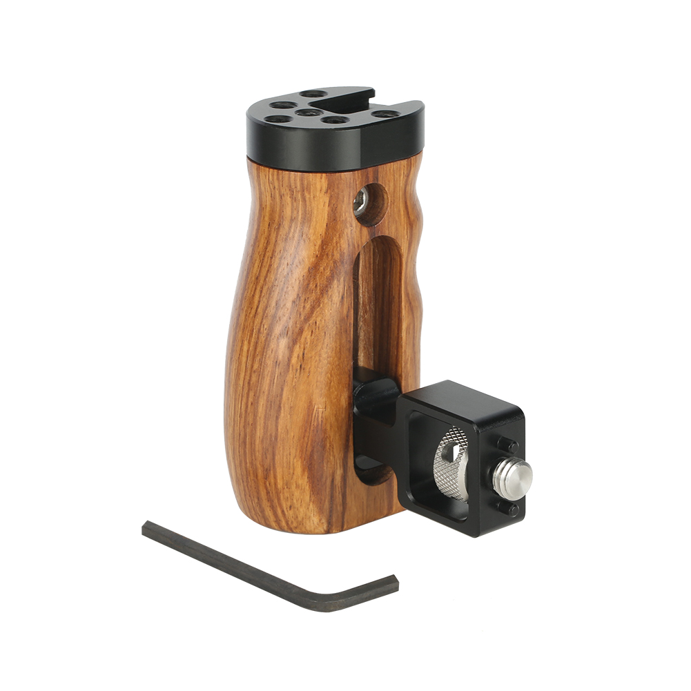 NICEYRIG Right Side Wooden Handle With ARRI Rosette For Camera