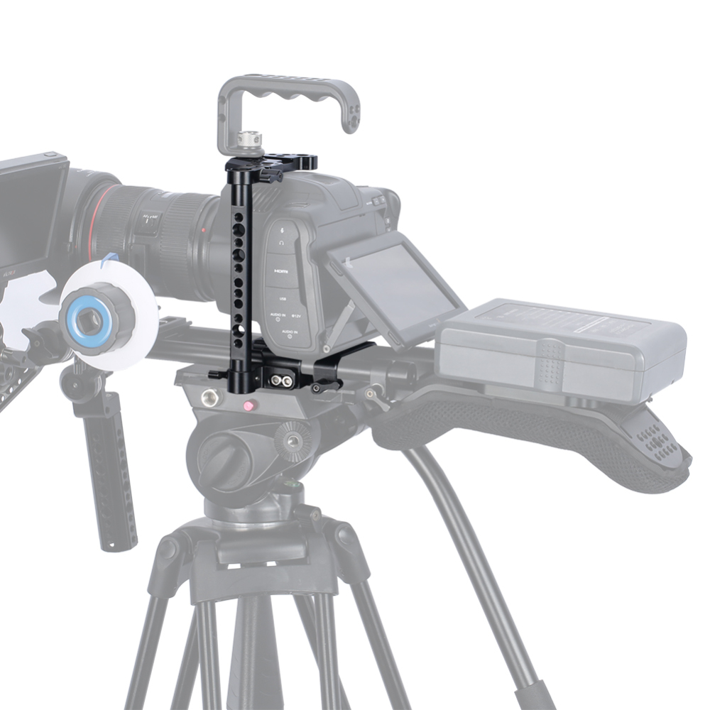 Niceyrig Half Camera Cage for BMPCC 6k Pro/6k G2 with Dual Rod Clamp Base Plate