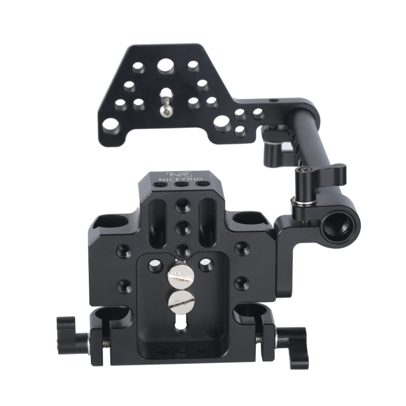 Niceyrig Half Camera Cage for BMPCC 6k Pro/6k G2 with Dual Rod Clamp Base Plate