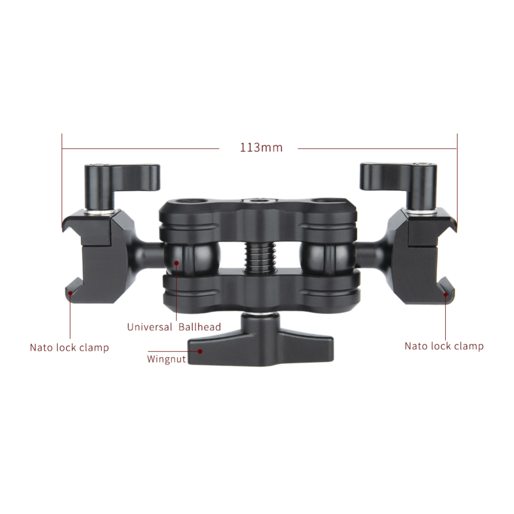 Niceyrig Magic Arm with Dual Nato Clamp Ball Head