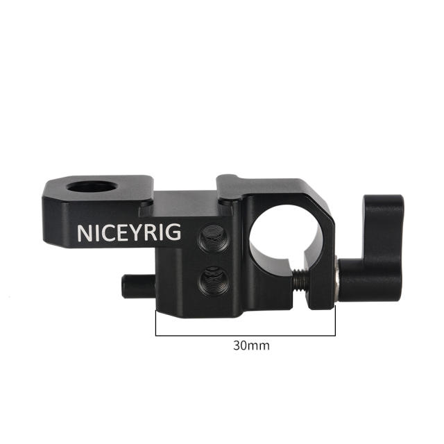 Niceyrig Cold Shoe Mount (Left Side) with Follow Focus Single Rod Clamp for Sony FX3/FX30 Camera