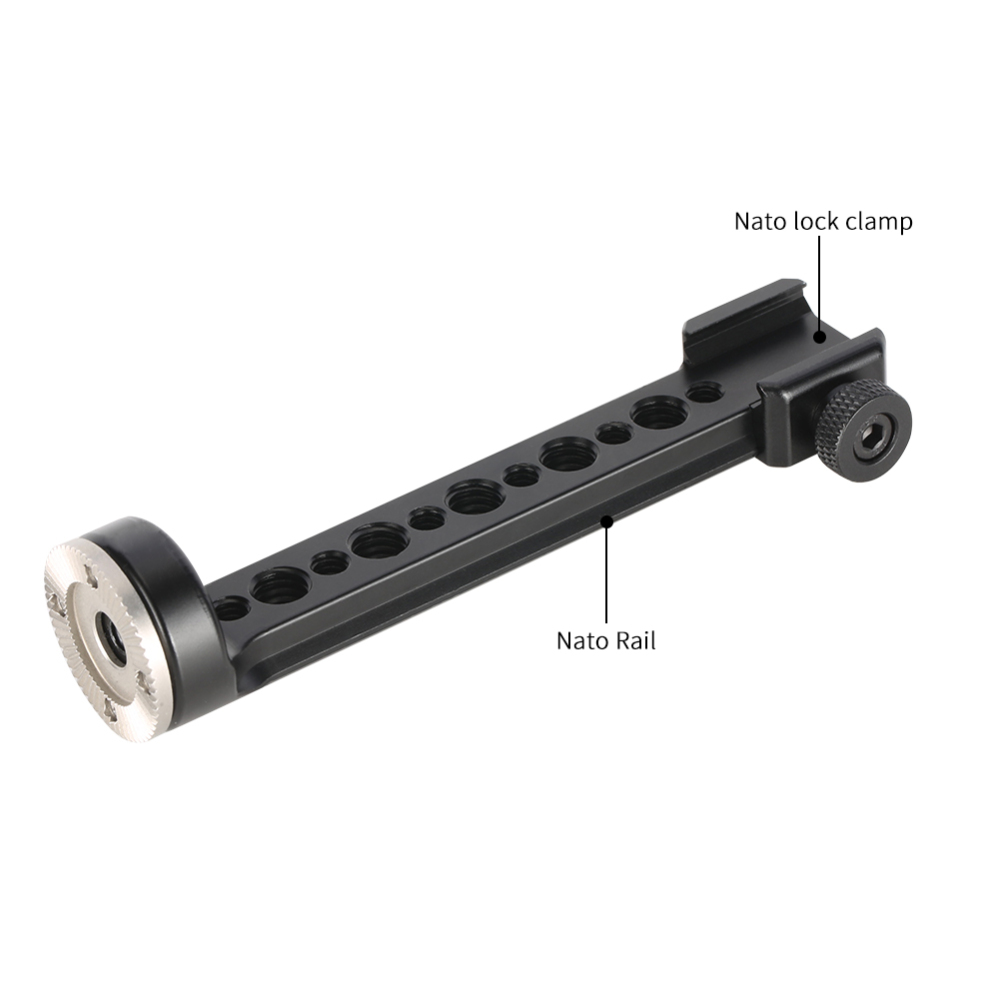 Niceyrig Nato Rail Extension Bar with Arri Rosette Mount & Nato Clamp